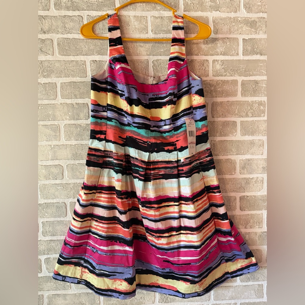 Black Label NWT Colorful Striped Sleeveless Dress